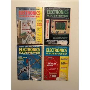 Vintage Electronics Illustrated Magazine lot of 4 1960s CB's Radios Lot Ads